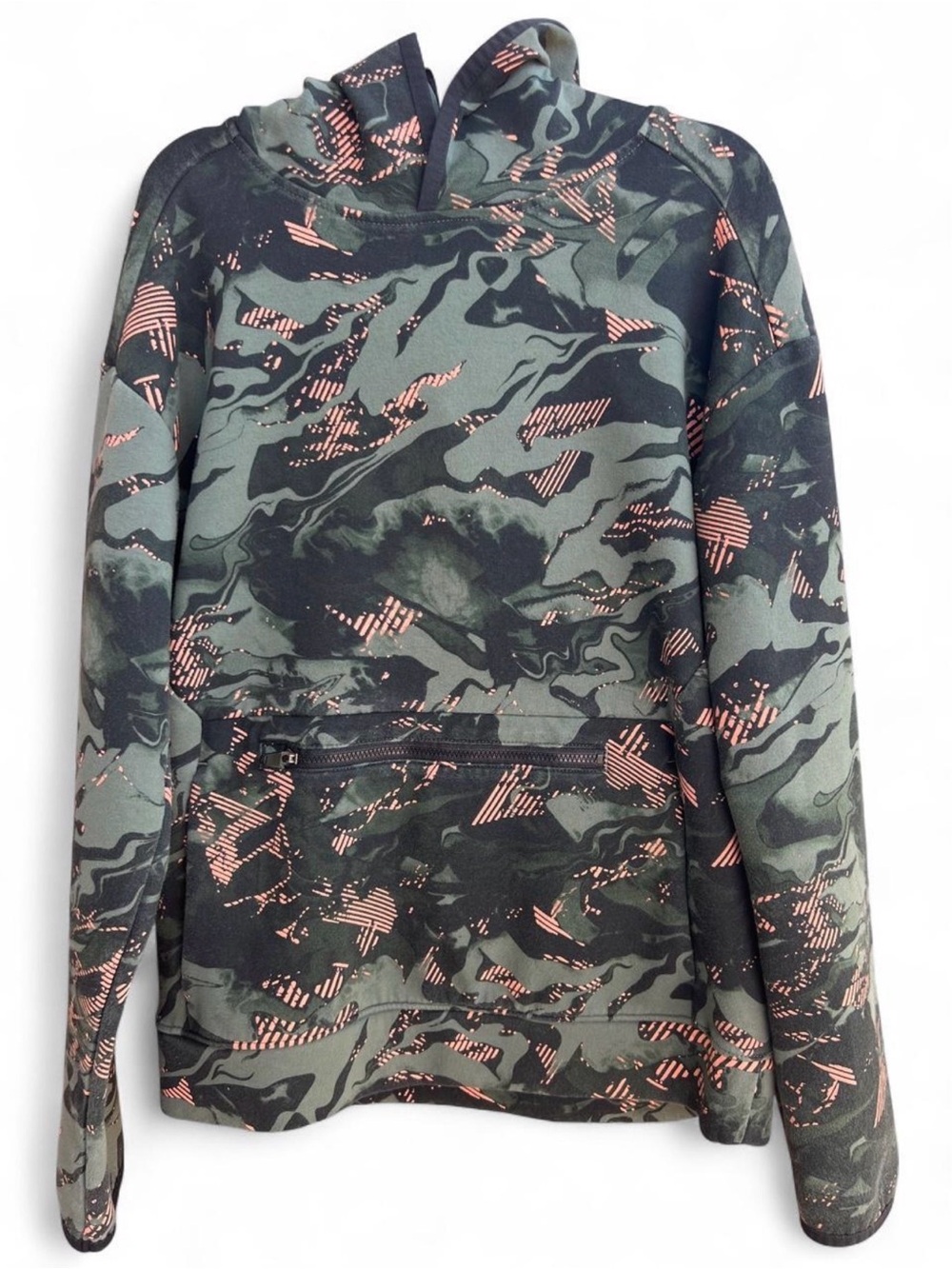 DSG Boys Camo Hoodie Zip Pocket Size L 14-16